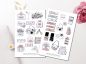 Preview: Planen und Reisen Sticker Set